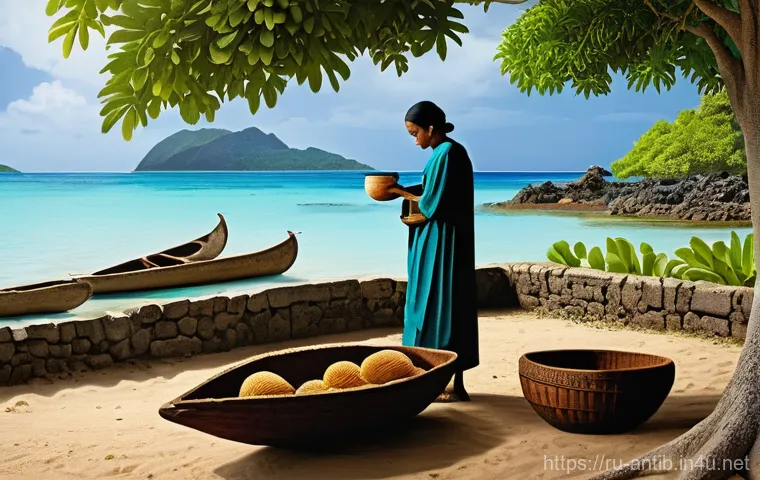 앤티가 바부다 원주민 문화 - Image Prompt 1: Echoes of Ancient Vadadli – Indigenous Life and Natural Harmony** 앤티가 바부다 원주민 문화 - Image Prompt 1: Echoes of Ancient Vadadli – Indigenous Life and Natural Harmony**